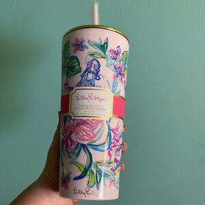 Lilly Pulitzer Tumbler with Straw - “Mermaid in the Shade”